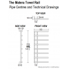 Matera  Towel Rail 998 x 500, Anthracite