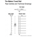 Matera Towel Rail 772 x 500, Chrome Matera Towel Rail 772 x 500, Chrome