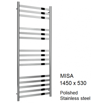 Reina Misa Stainless Steel Towel Rail - 1450 x 530