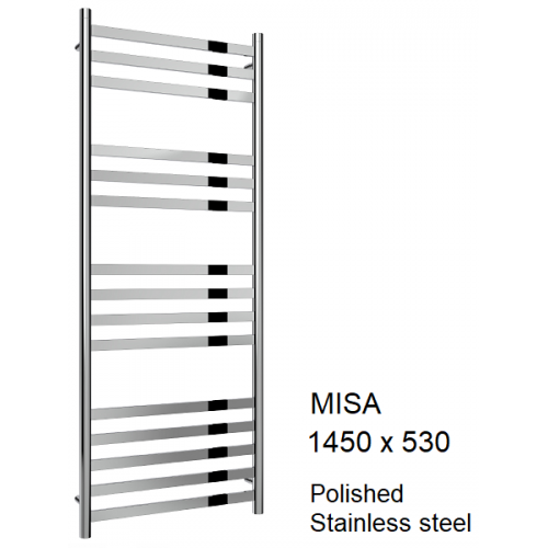 Misa Stainless Steel Towel Rail 1450 x 530 - The Misa
