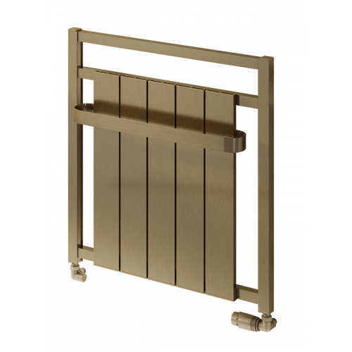 Newbury Aluminium Towel Radiator 705 x 675mm - Bronze Satin - Towel Rails