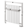 Newbury Aluminium Towel Radiator 705 x 675mm - Chrome & White