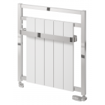 Newbury Aluminium Towel Radiator 705 x 675mm - Chrome & White