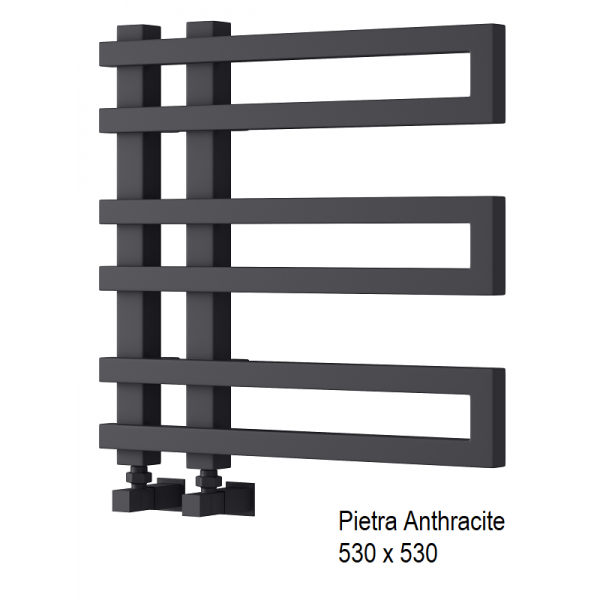 Pietra Towel Rail 530 x 530 - Anthracite Pietra Towel Rail 530 x 530 - Anthracite