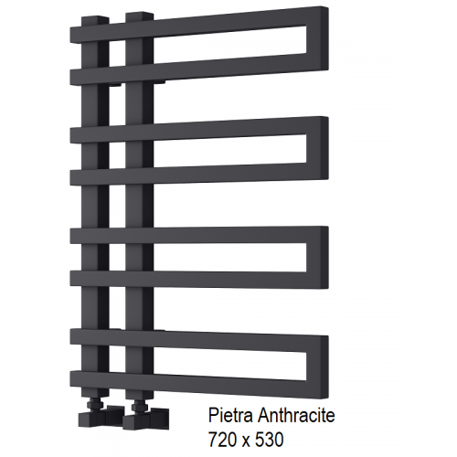 Pietra Towel Rail 720 x 530 - Anthracite  - The Pietra