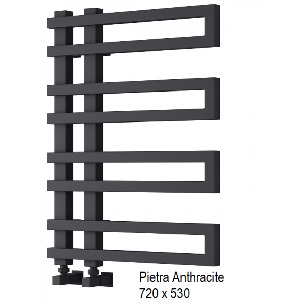 Pietra Towel Rail 720 x 530 - Anthracite Pietra Towel Rail 720 x 530 - Anthracite