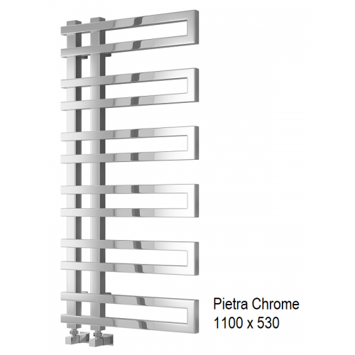 Pietra Towel Rail 1100 x 530 - Chrome  - The Pietra