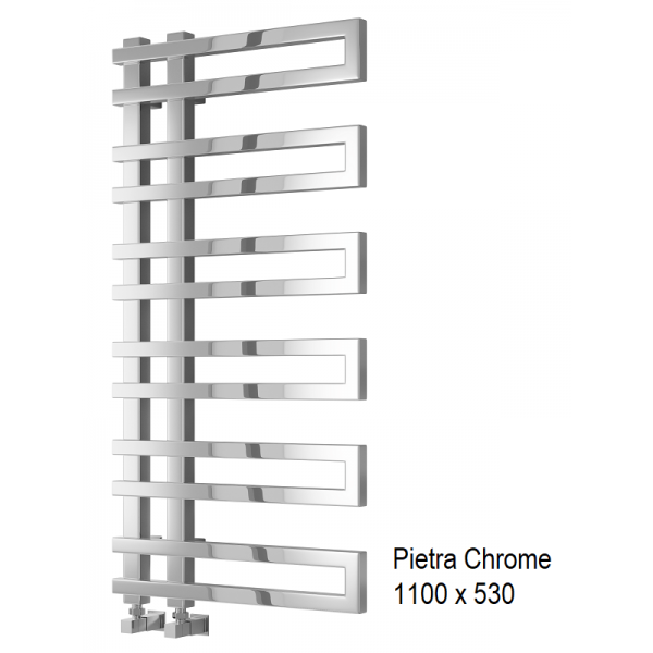 Pietra Towel Rail 1100 x 530 - Chrome Pietra Towel Rail 1100 x 530 - Chrome