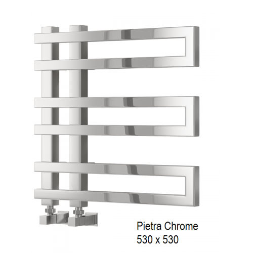 Pietra Towel Rail 530 x 530 - Chrome - The Pietra