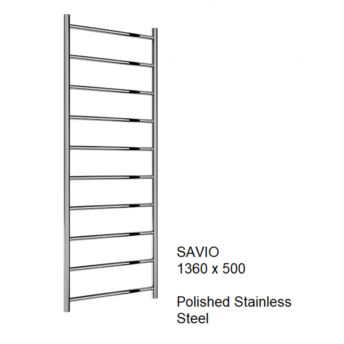 Savio Stainless Steel Towel Rail 1080 x 500