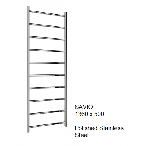 Savio Stainless Steel Towel Rail 1360 x 500 - The Savio