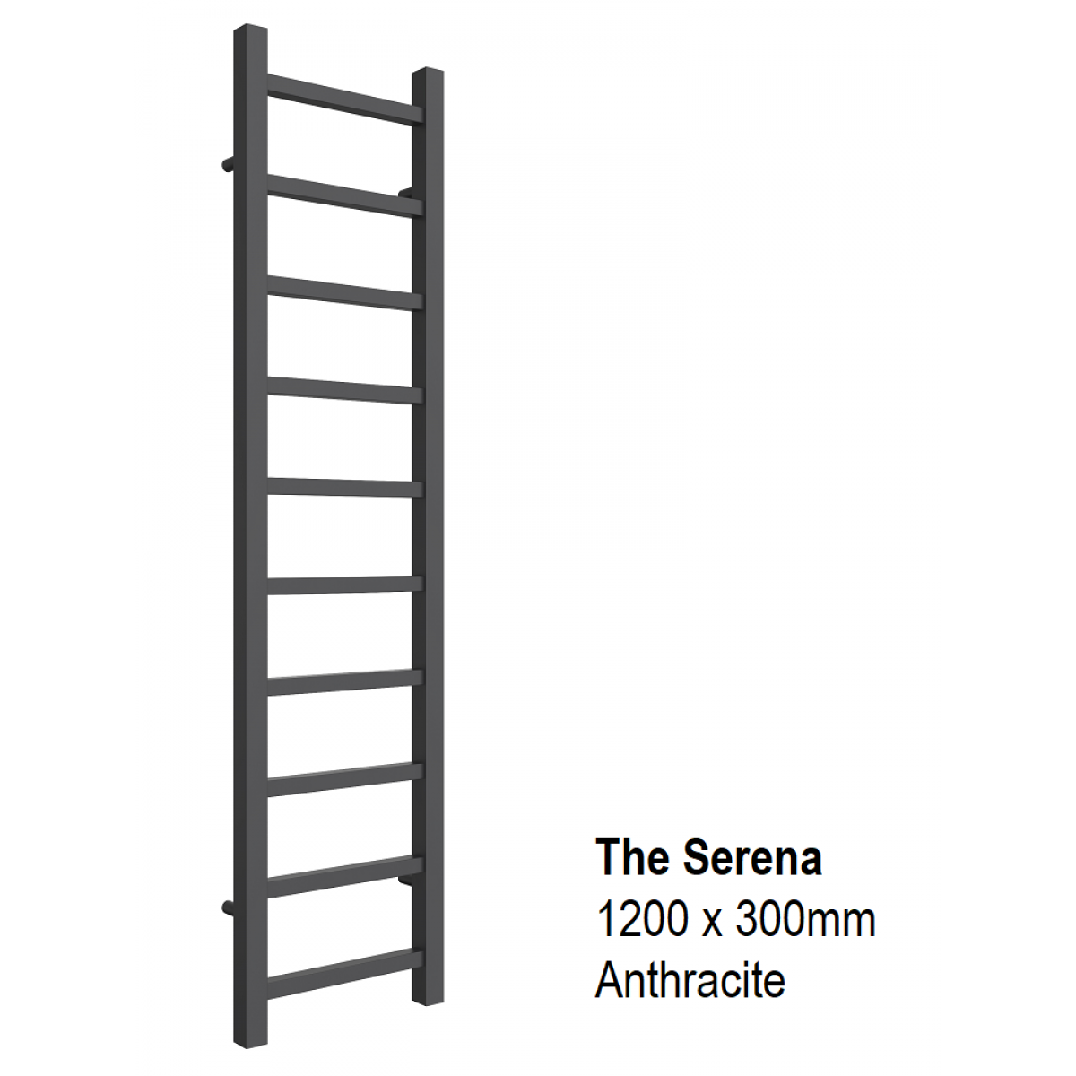 Serena Towel Rail 1200 x 300, Anthracite