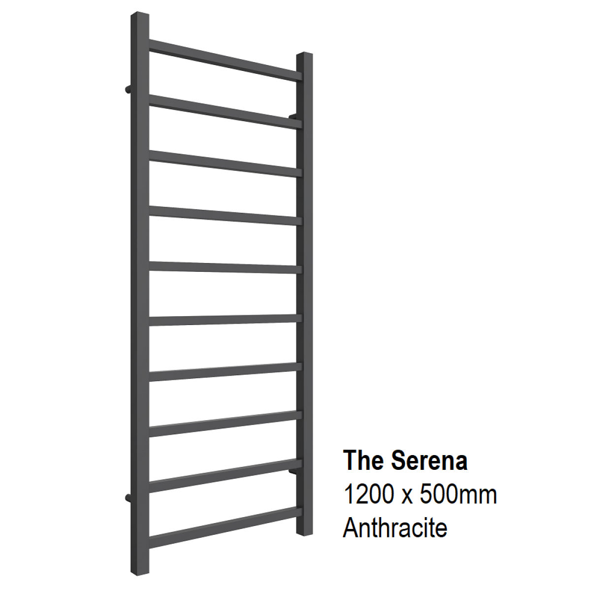 Serena Towel Rail 1200 x 500, Anthracite