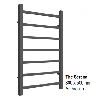 Serena Towel Rail 800 x 500, Anthracite