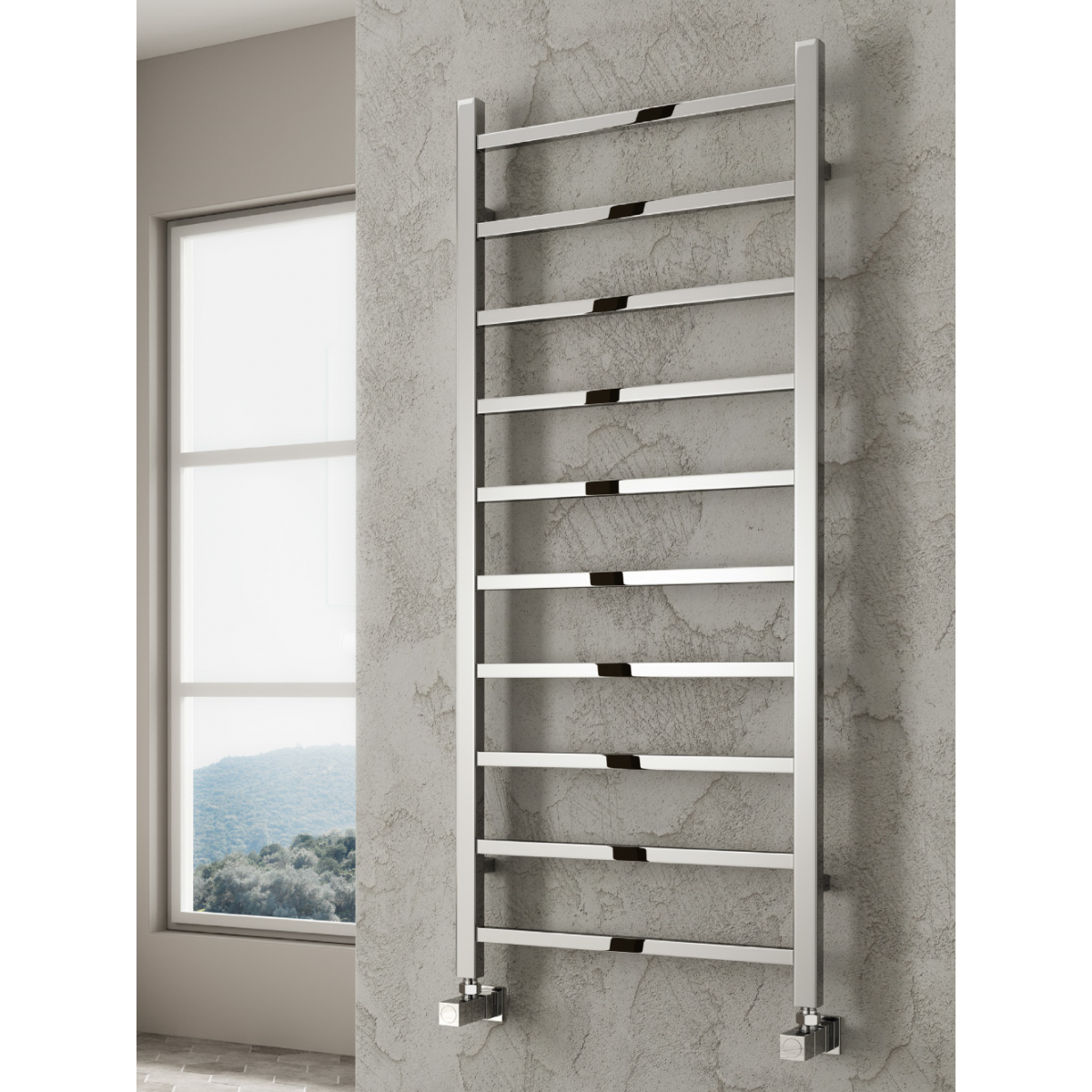 Serena Towel Rail 500 x 500, Chrome
