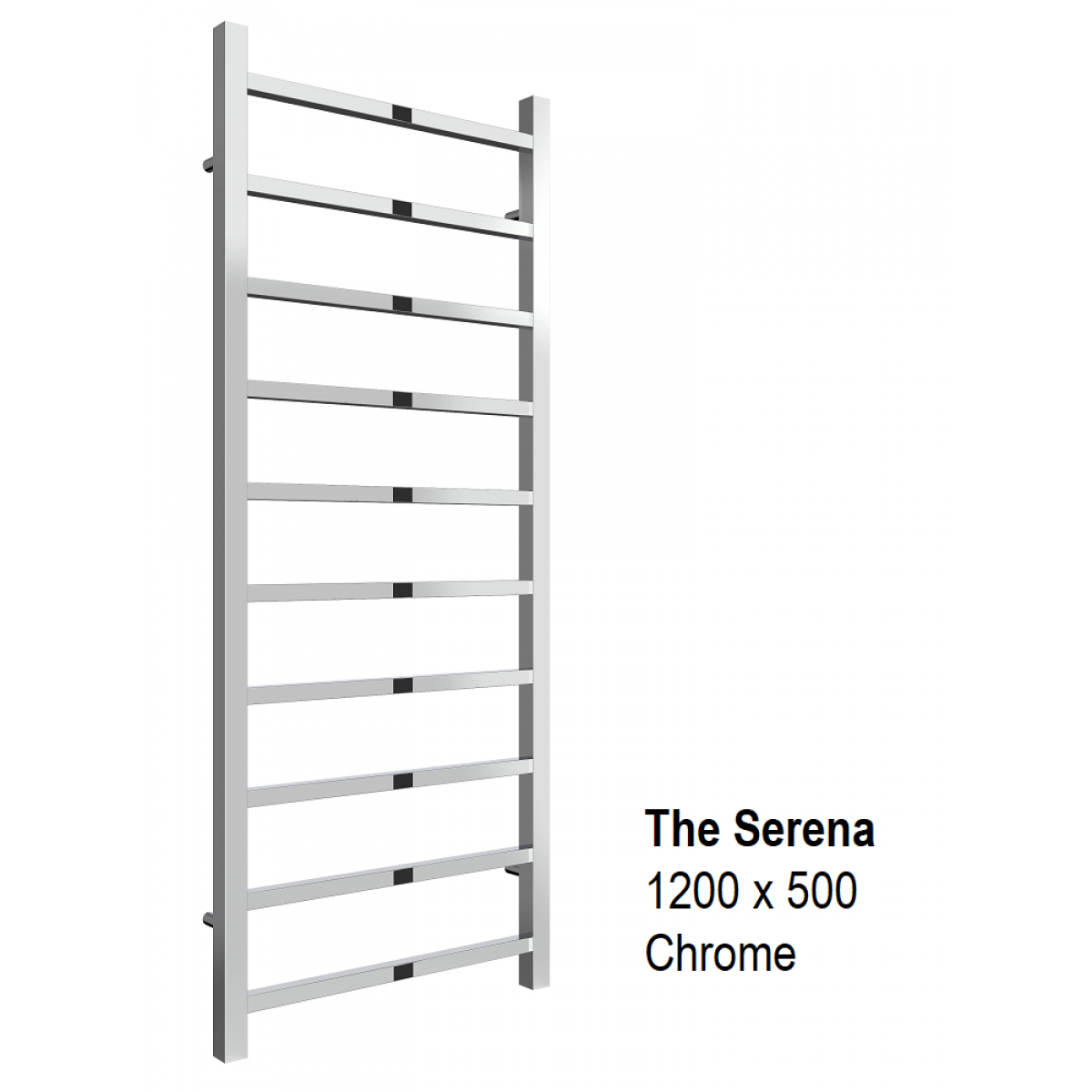 Serena Towel Rail 1200 x 500, Chrome