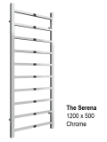 Serena Towel Rail 1200 x 500, Chrome