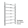 Serena Towel Rail 800 x 500, Chrome