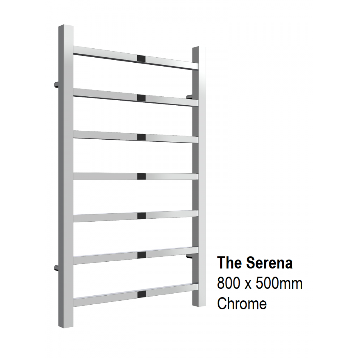 Serena Towel Rail 800 x 500, Chrome