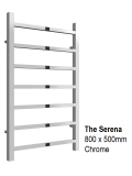 Serena Towel Rail 800 x 500, Chrome