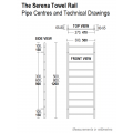 Serena Towel Rail 500 x 500, Chrome Serena Towel Rail 500 x 500, Chrome