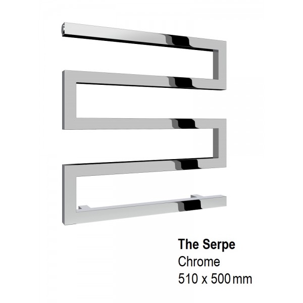 Serpe Towel Rail 510H x 500mm, Chrome