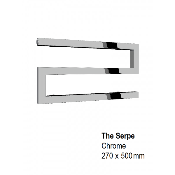 Serpe Towel Rail 270H x 500mm, Chrome