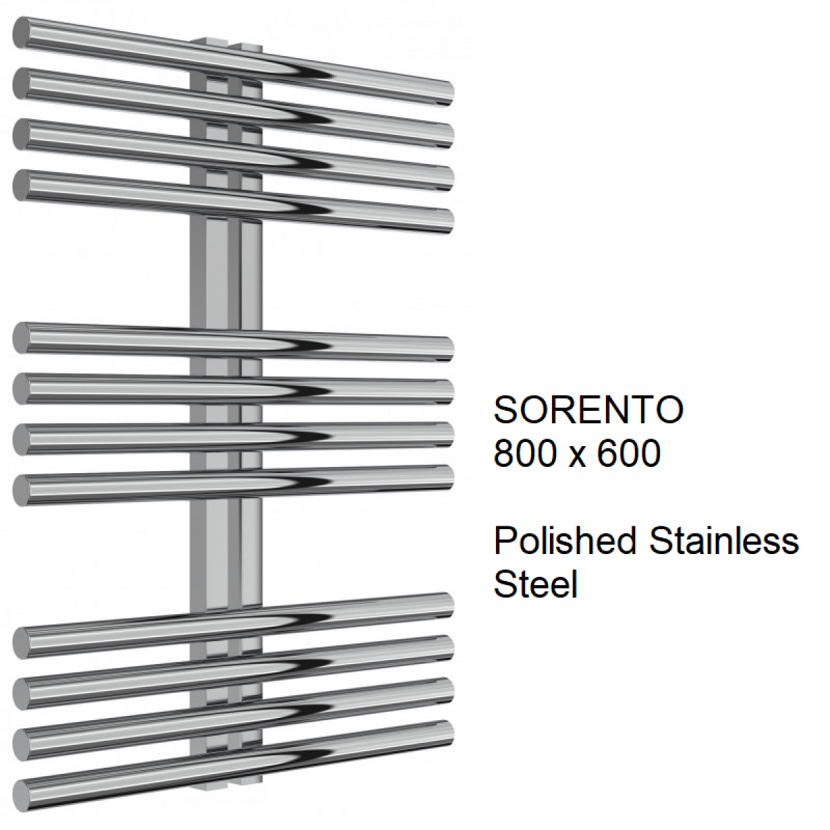 Reina Sorento Stainless Steel Towel Rail - 1106 x 600