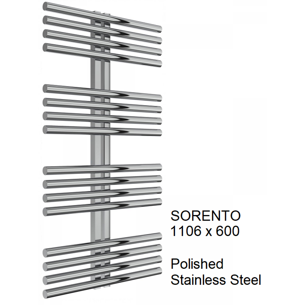 Reina Sorento Stainless Steel Towel Rail - 1106 x 600