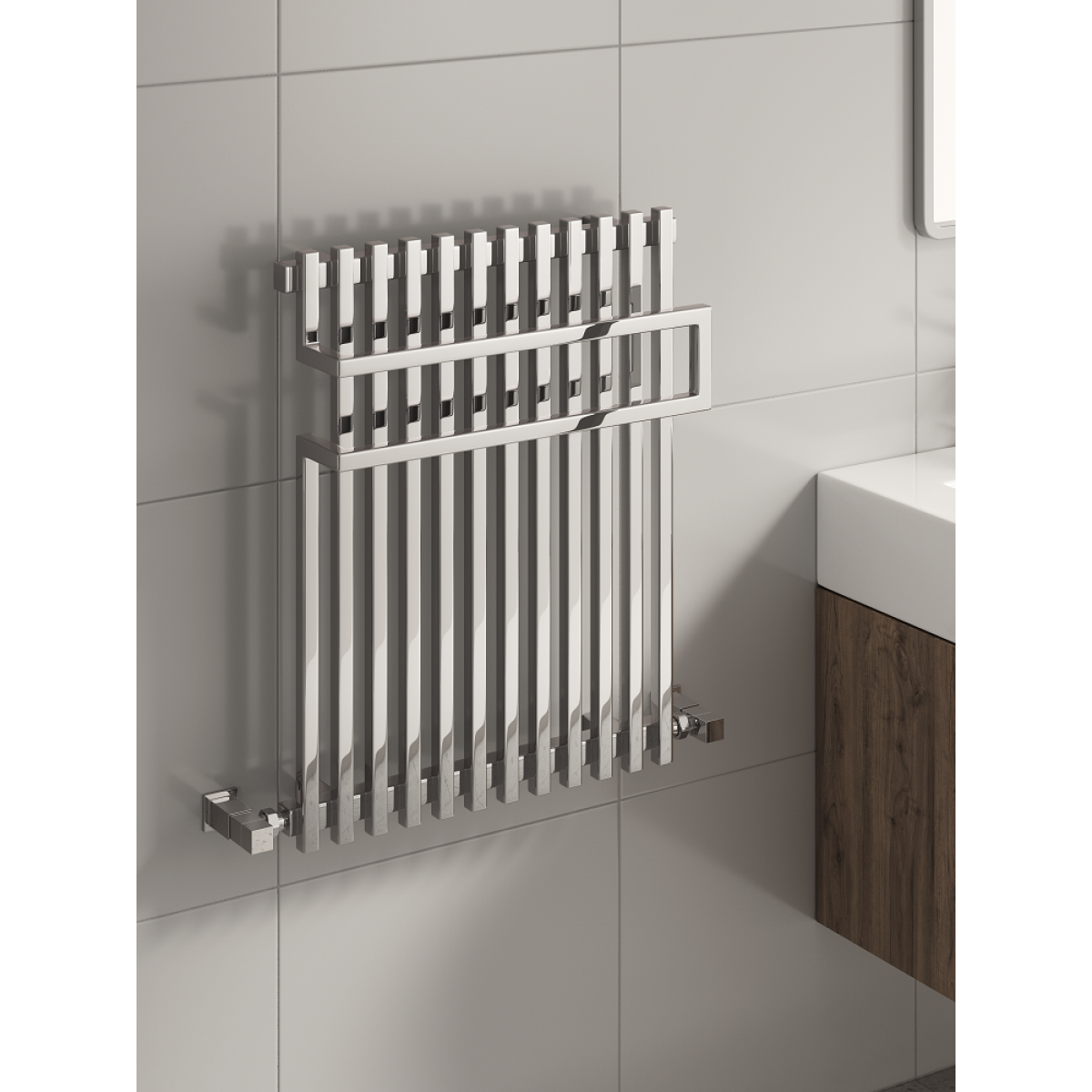 Reina Sori Anthracite Towel Rail 650 x 500mm