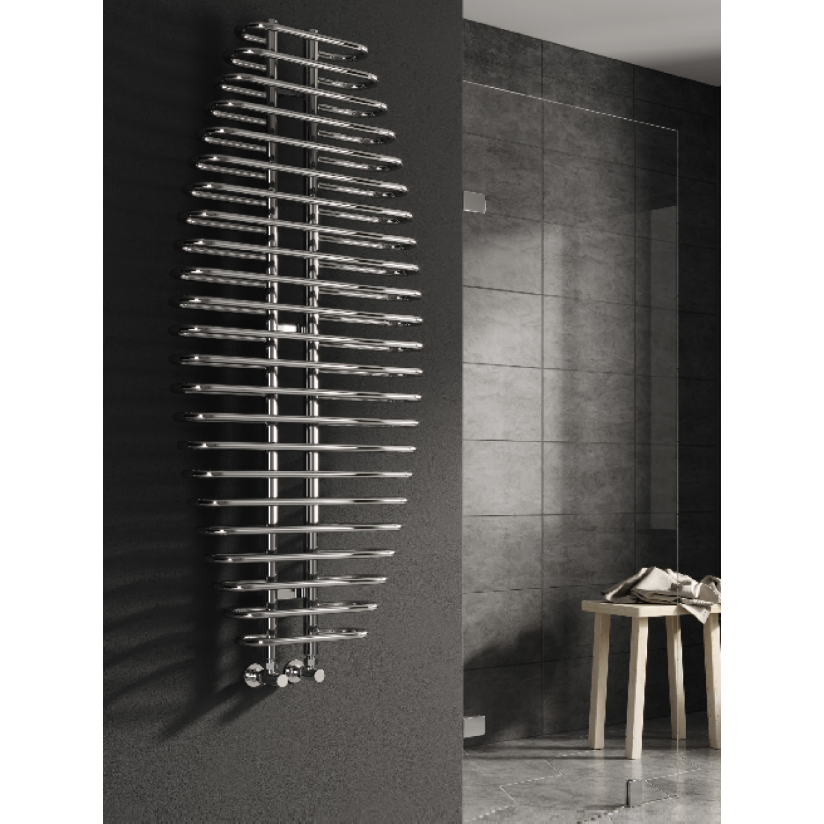 Teano Designer Towel Rail 1300 x 600, Chrome