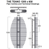 Teano Designer Towel Rail 1300 x 600, Chrome