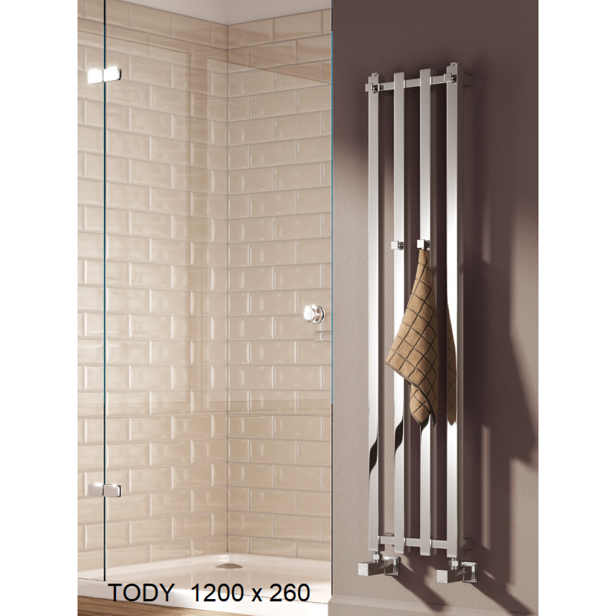 Reina Todi Chrome Towel Rail 800 x 260mm