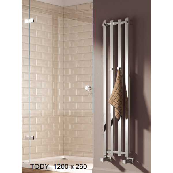 Reina Todi Chrome Towel Rail 1200 x 260mm Reina Todi Chrome Towel Rail 1200 x 260mm