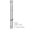 Reina Todi Chrome Towel Rail 1200 x 108mm