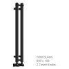 Reina Todi Black Towel Rail 800 x 108mm