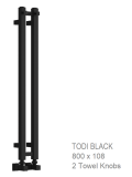 Reina Todi Black Towel Rail 800 x 108mm