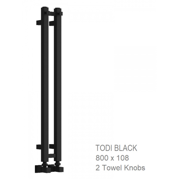 Reina Todi Black Towel Rail 800 x 108mm Reina Todi Black Towel Rail 800 x 108mm