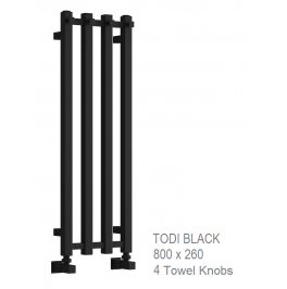 Reina Todi Black Towel Rail 800 x 260mm