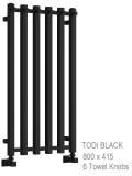 Reina Todi BlackTowel Rail 800 x 415mm