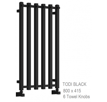 Reina Todi BlackTowel Rail 800 x 415mm