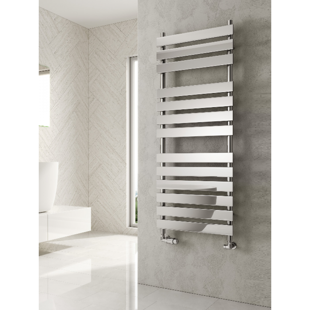 Trento Towel Rail 1300 x 500, Chrome