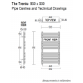 Trento Towel Rail 950 x 500, Chrome Trento Towel Rail 950 x 500, Chrome