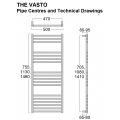 Vasto Towel Rail Chrome 1130 x 500 Vasto Towel Rail Chrome 1130 x 500