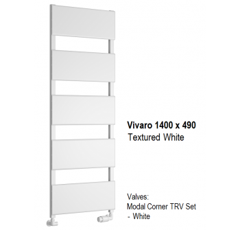 Vivaro Aluminium Towel Rail - 1400 x 490mm