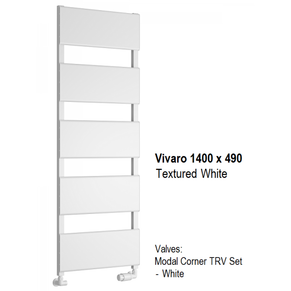 Vivaro Aluminium Towel Rail - 1400 x 490mm