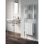 York Chrome & White Towel radiator - 1200 x 485mm