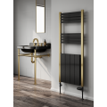 York Chrome & White Towel radiator - 1200 x 485mm