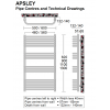 Apsley Designer Towel Rail - 900 x 500mm