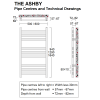 Ashby designer Ladder Rail 1290 x 500